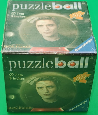 Sealed Twilight New Moon EDWARD 60 Piece 3D Puzzleball, Puzzle Ball Ravensburger