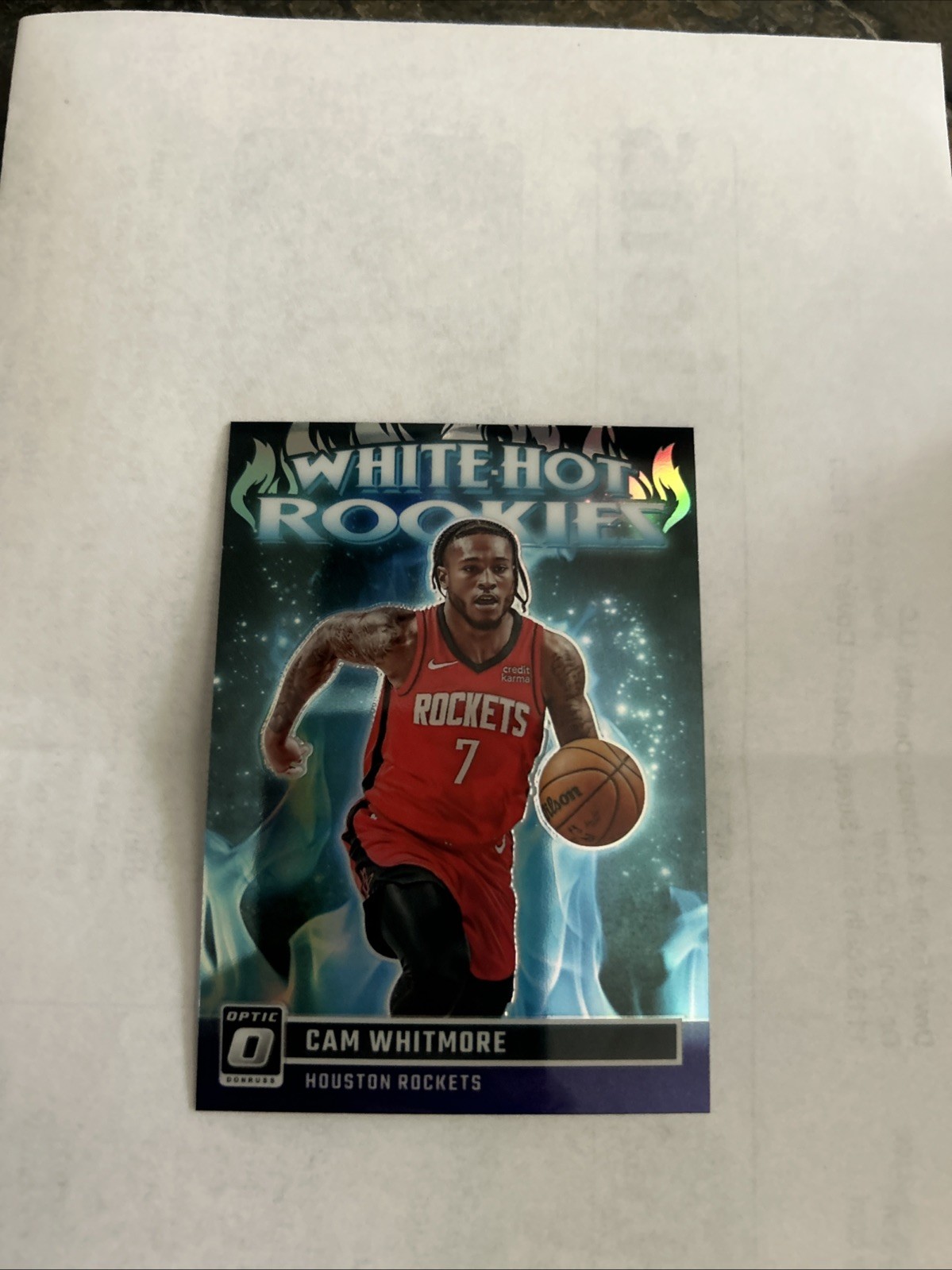 2023-24 Panini Donruss Optic - White Hot Rookies Cam Whitmore #5 (RC)
