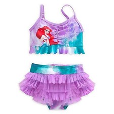 Disney Store The Little Mermaid Ariel Two Piece Girls Swimsuit 4-10y