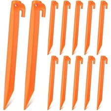 9 Inch Plastic Inflatable Stakes Tent Stakes Replacement Yard 12 Orange
