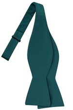 Self-Tied Satin Bow Tie Solid Tuxedo Adjustable Bowties For Adults Hunter Green
