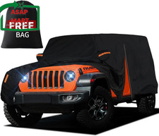 Waterproof Car Cover for Jeep Wrangler 2 Door 1987-2024 2025 JK JL TJ YJ CJ