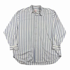 VTG Brooks Brothers Shirt Mens Sz XL Blue Madison Supima Striped Made in USA