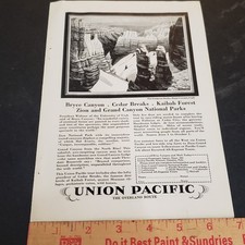 1928 Union Pacific Railroad Travel Tours Advertisement Vintage 1920s Train Ad