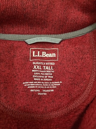 L.L. Bean Men’s Pullover XXL TALL w/ Pockets 1/4 Snap Great Condition 502793 - Picture 8 of 8