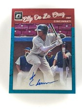 2023 Elly De La Cruz Donruss Optic Auto /15 Red Prizm RC 