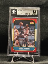 1986 Fleer Cedric Maxwell #70 Clippers BGS 8.5