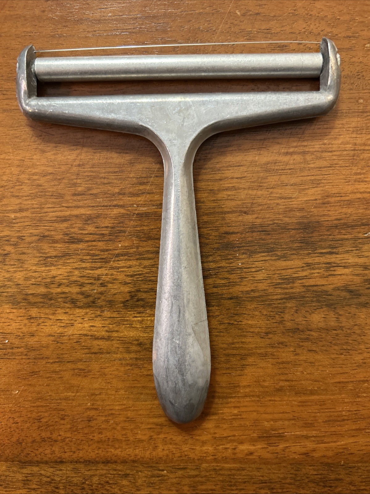 Vintage Cheese Slicer Cutter Aluminum  1970's Japan MCM Block Cheese Cutlery