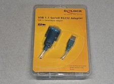 Delock USB 1.1 Serial RS232 Adapter DB9 Connector 1.8m Cable 61018