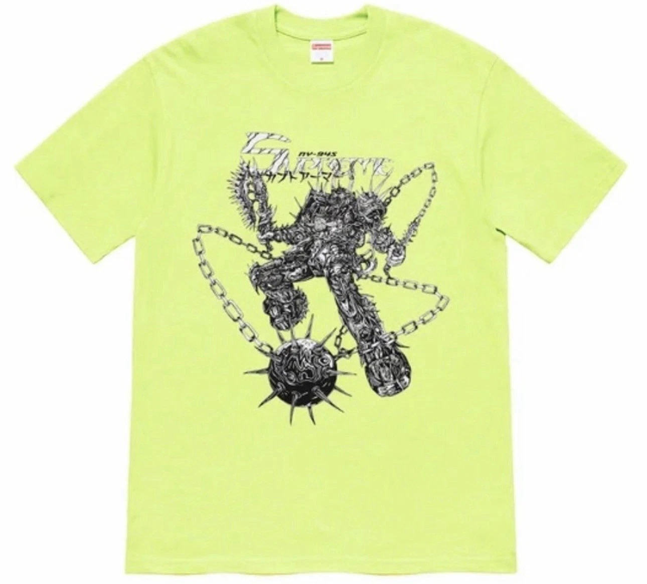 Supreme Spikes Tee shirt vert fluo homme moyen neuf