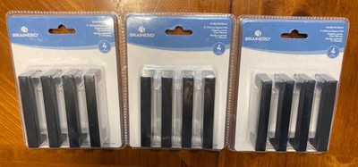 Lot Of 3 - Brainerd 4 Pack 3  Square Pull, Cabinet Door Or Drawer Handles Black
