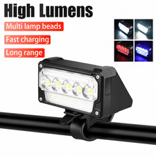 Waterproof 3LED Bike Light USB Rechargeable Super Bright Bicycle Front Headlight