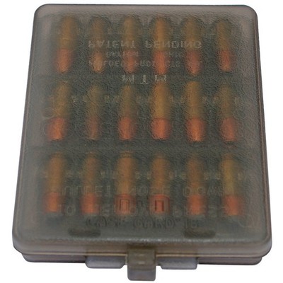 MTM Patronenbox mit Klappdeckel W18-9M-41 grau transparent