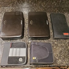 CD/DVD Holders 2 Hard Cases, 3 Soft Zip Up Cases, Good Condition