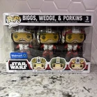 Funko POP! Star Wars Biggs Wedge Porkins 3-Pack X-Wing Figures Walmart Exclusive