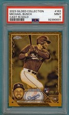 2023 Topps Gilded Collection Michael Busch RC Cast In Gold /199 #163 PSA 9! POP2