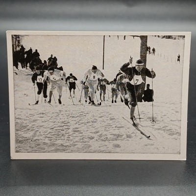 Rare 1952 Sammelwerk Winter Olympics Heikki Hasu Finland Tobacco Cigarette Card