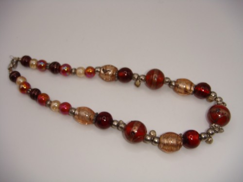 COLLANA PERLE VETRO DI MURANO VINTAGE STILE TORTA NUZIALE TENUTA - Foto 6 di 16