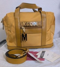 Vintage MOSCHINO REDWALL Mustard Nylon  Leather 2 Way Satchel Bag