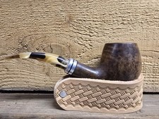 100% Leather Basket Weaved Tobacco Pipe Holder Stand. Hand Made In THE USA ๐บ๐ธ