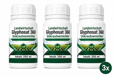 3x Glyphosat 250 ml Unkrautvernichter Glyfosat 360 o. Sachkunde