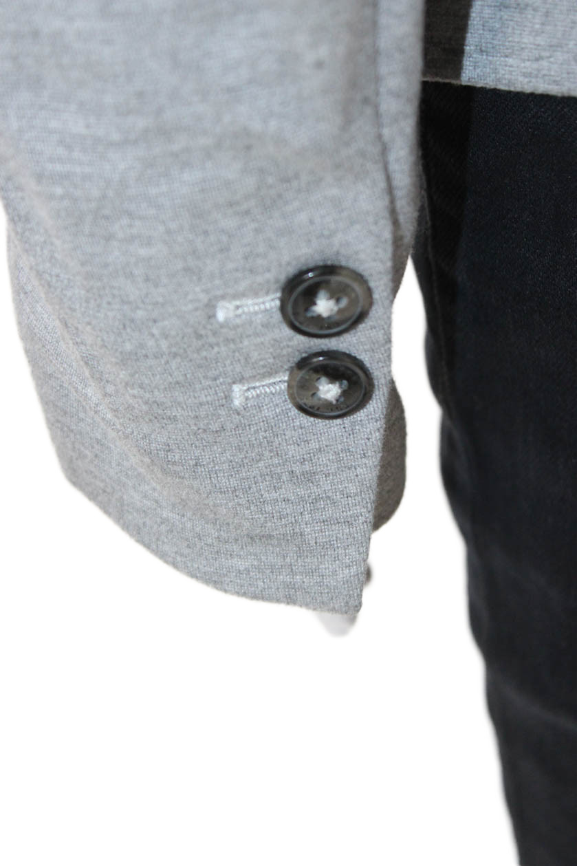 Closed Womens Basic Knit Button Jacket Gray Long … - image 5