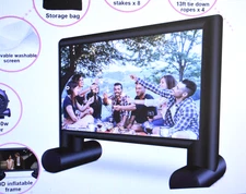 Total HomeFX 1500 Lumen Outdoor Theater Inflatable Frame 72" Black ONLY