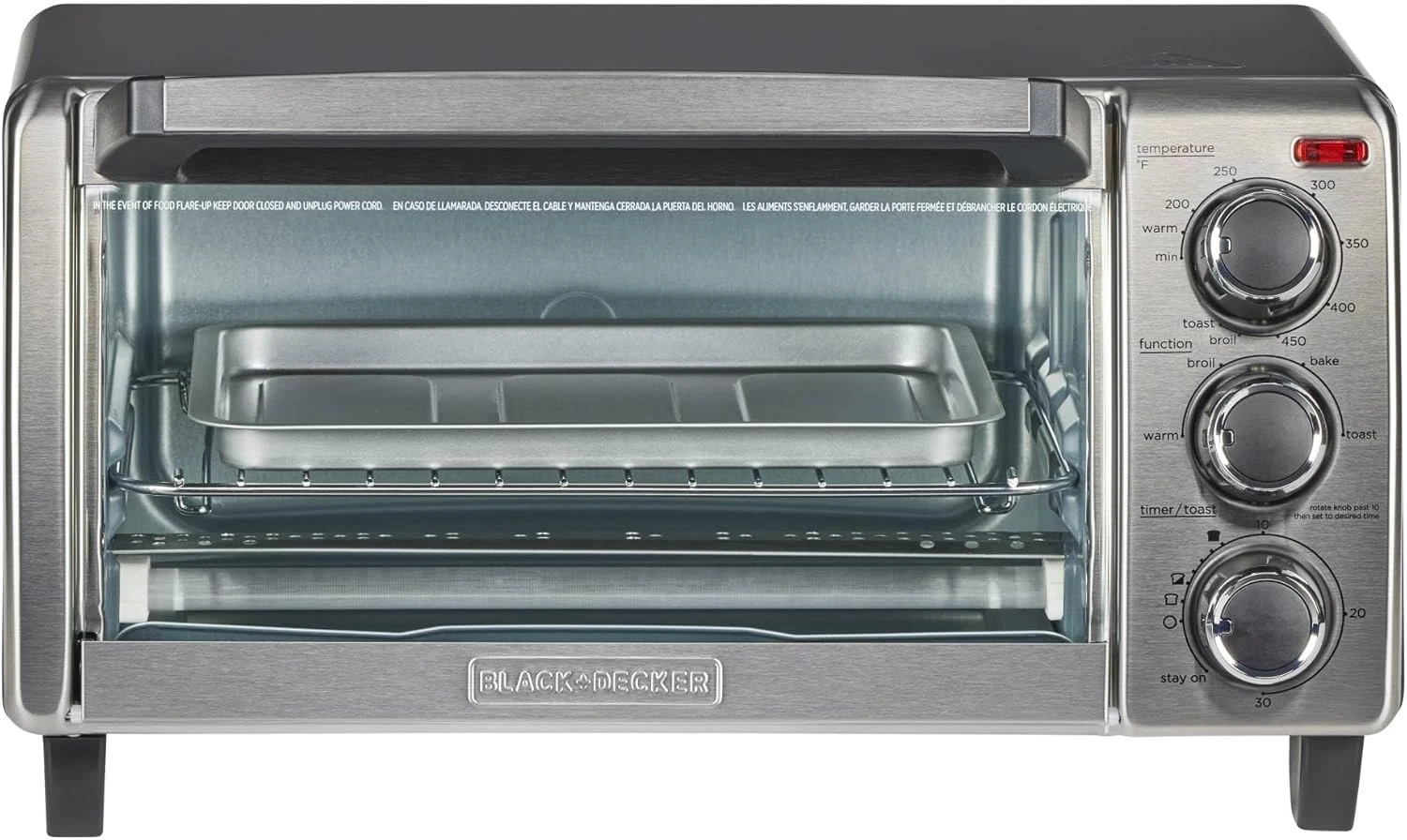 4-Slice Convection Oven, Stainless Steel, Fits 9" Pizza, TO1313SBD
