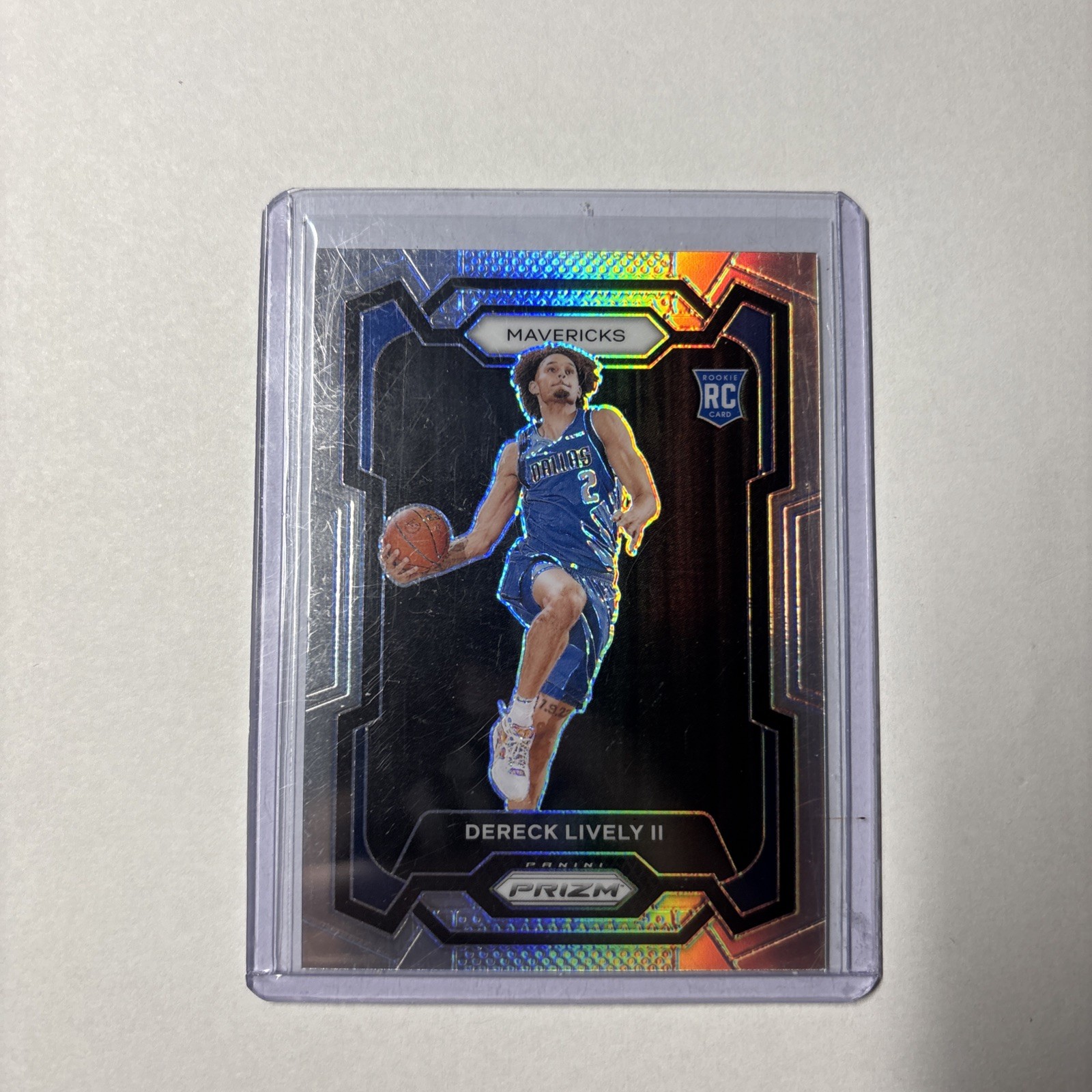 2023-24 Panini Prizm DERECK LIVELY II ROOKIE CARD #163 RC Mavericks SILVER PRIZM