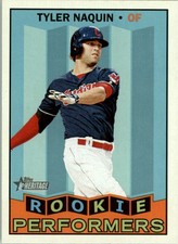 2016 Topps Heritage Rookie Performers #RPTN Tyler Naquin Card. rookie card picture