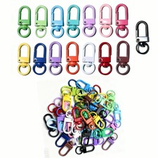 60 Pcs Metal Lobster Claw Clasps, 15-Color Small Swivel Keychain colorful