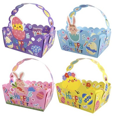 Easter Baskets For Kids Rabbit Chicks Gift Bag Egg Hunt Handle Set 24 PCS