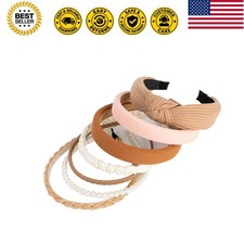 7 Pack Headbands for Women Fashion,Wide Headband Trendy Non Slip Girls Pearl ...