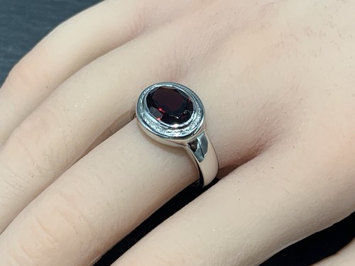 Ring Granat 925er Silber Gr. 55 - Bild 8 von 13