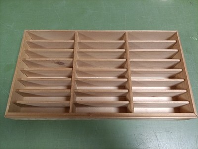 MUSIKKASSETTENHALTER 24 PLÄTZE HOLZ KASSETTEN TAPE VINTAGE