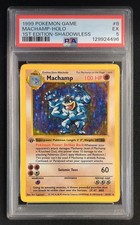 PSA 5 Machamp 8/102 SHADOWLESS 1st Edition Holo Base Set Pokemon Graded Card