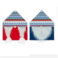 2 Festive Gonk Christmas Chair Back Covers Scandinavian Style Decoration 