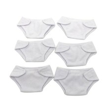 Toy Doll Diapers 6 Pack, White/Color Choice, Baby Doll Accessories, New