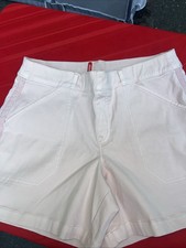 Spanx Women's Light Pink Pull-On High Rise Stretch Twill Utility Shorts Size XL