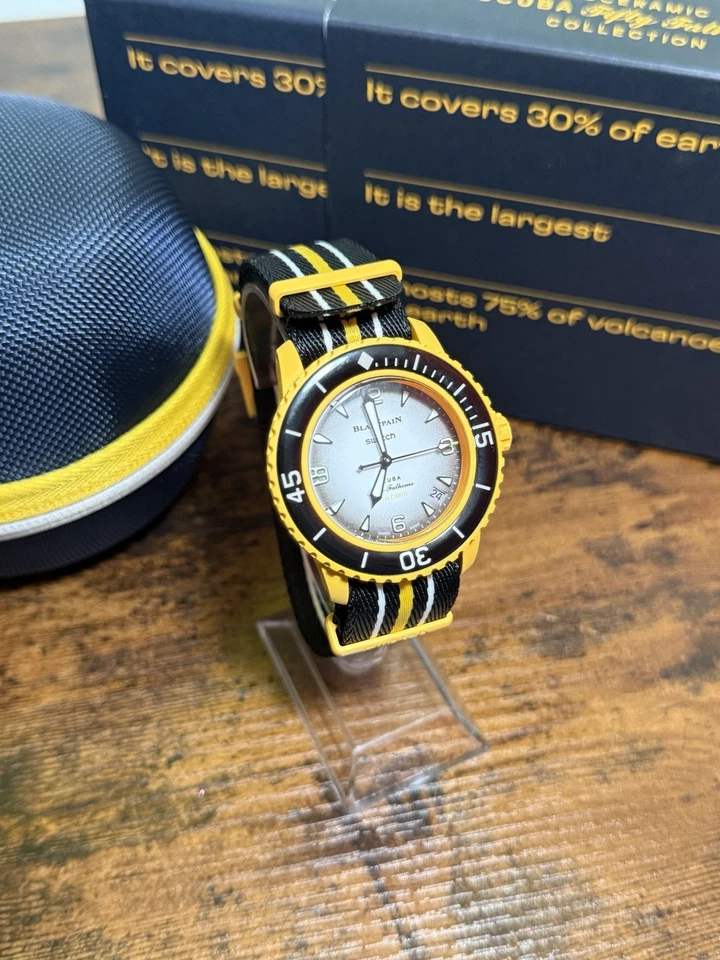 Reloj automático para hombre Blancpain X Swatch Scuba Fifty Fathoms Pacific Ocean funciona” Foto 4 de 4