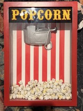 Popcorn Cooker Sign With Movable Popcorn Wood...