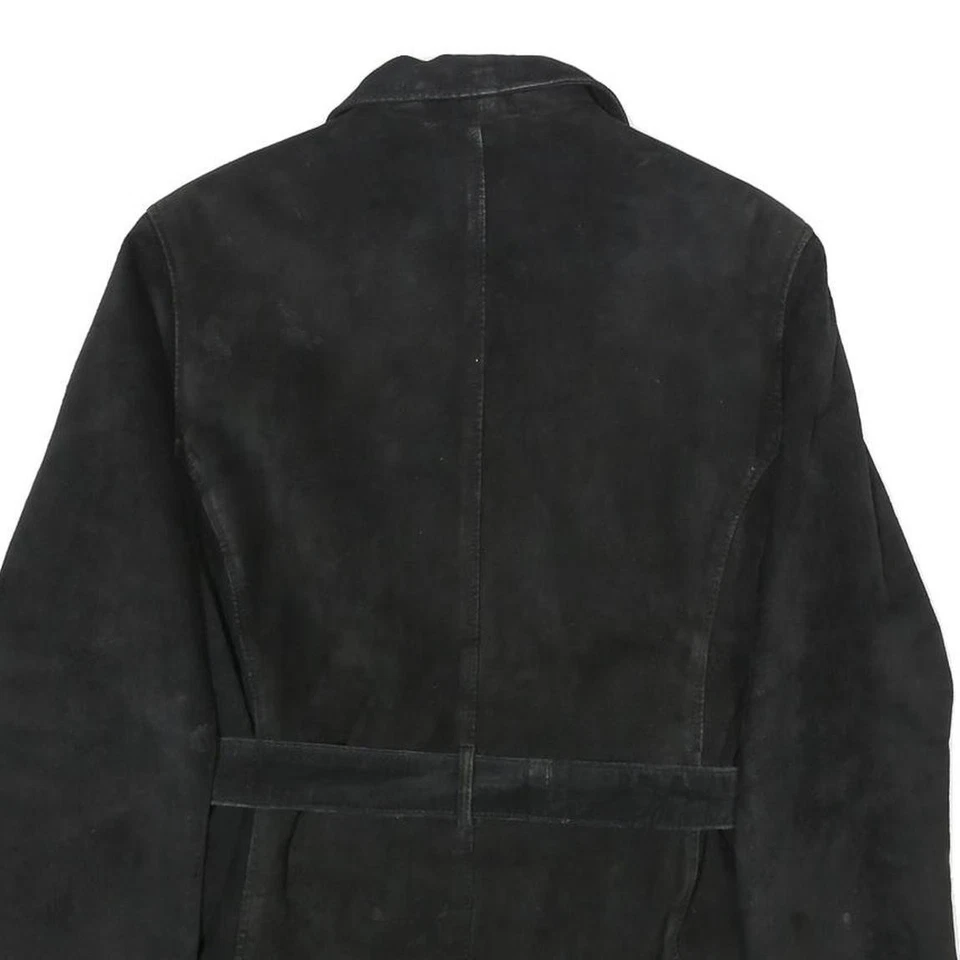 THE OUTER EDGE Womens Black Suede Button Jacket M Classic Tailored - Image 4 of 4