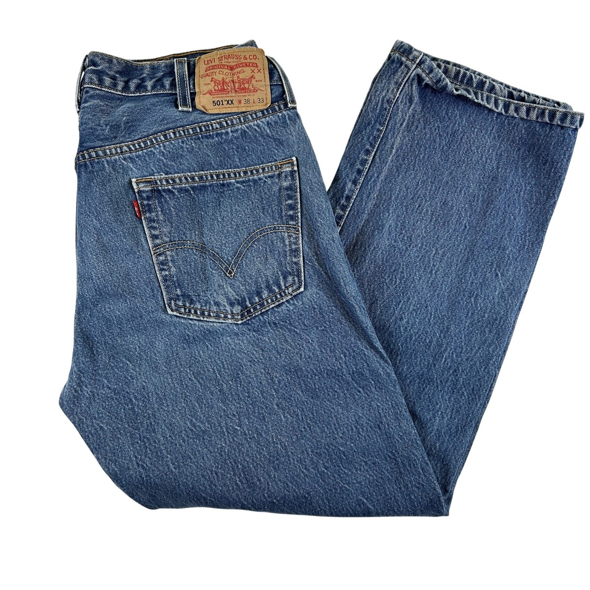 Vintage Levis 501XX Jeans Mens 34x30 Button Fly Shrink-to