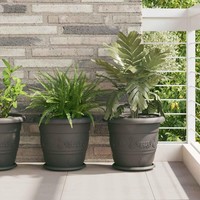 BlumentöPfe 24 Stk. Schwarz Ø 34 X 28 Cm Kunststoff