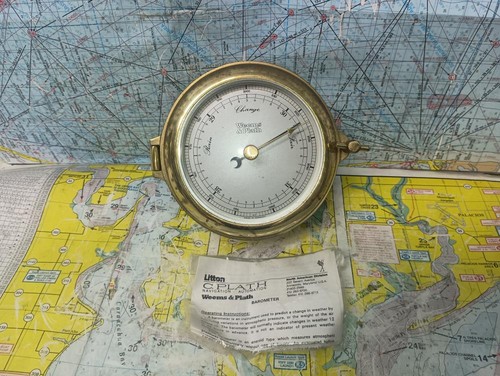 Boaters' Resale Shop of TX 2605 2305.02 WEEMS & PLATH 5" "MARTINIQUE" BAROMETER