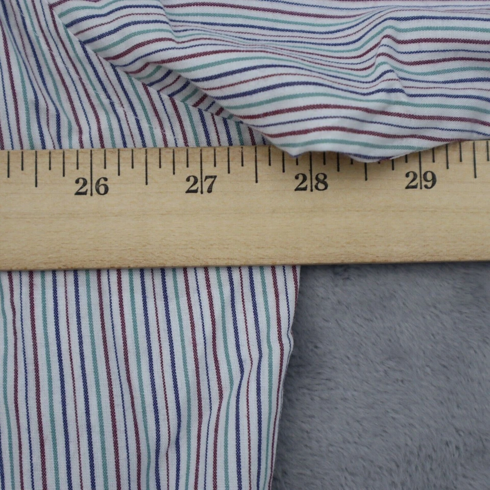 Alexander Lloyd Shirt Mens Tall 18 35/36 White Striped Dress Long Sleeve - Image 4 of 4