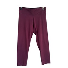 Pink Victoria  s Secret Ultimate Legging Crop Style Burgundy Size Small Pink Logo