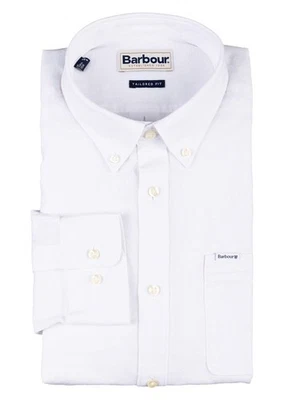 Barbour Camicia Nelson MSH5090 Blanc Neuf Homme Manches Longues SS26 - Photo 1/4