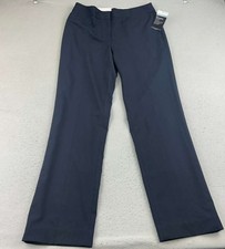 Liz Claiborne Pants Womens 12 Long Blue Stretch Audra Classic Straight Leg NWT
