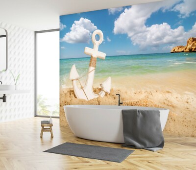 3D Anchor Beach ZHU5462 Wallpaper Wall Mural Removable Self-adhesive Zoe